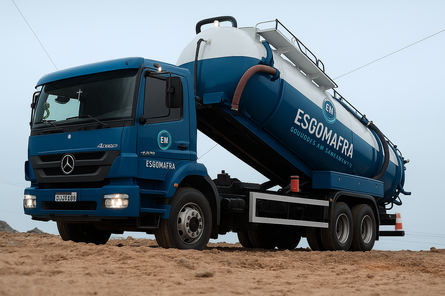 Material antigo da Esgomafra (referência visual)